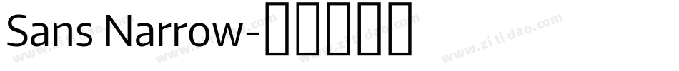 Sans Narrow字体转换